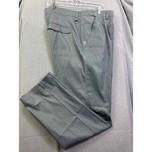 Glideactive Men Grey Flat Front Straight Leg Utility Trouser D-Ring 46x32  SZ 5X